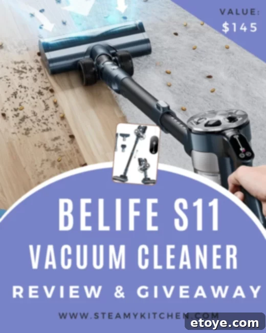 Belife S11 Cordless Vacuum Cleaner Review & Giveaway Graphic