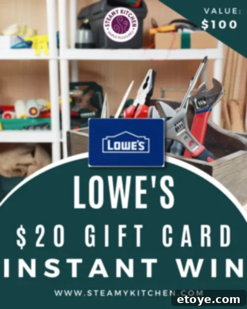 $20 Lowe's Gift Card Instant Win - Home Improvement Essentials