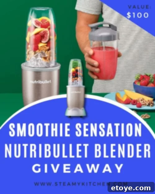 smoothie sensation nutriBullet blender giveaway