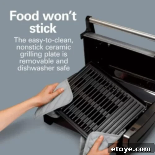 Win a Hamilton Beach Grill 4 Easy cleaning features of the Hamilton Beach Indoor Grill.