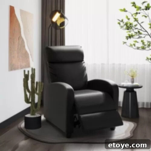 Ultimate Relaxation Bundle 3 Elegant Black Recliner Chair for Ultimate Home Comfort