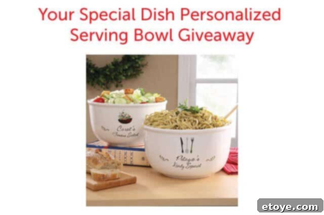 Personalized Serving Bowl for Your Special Dish