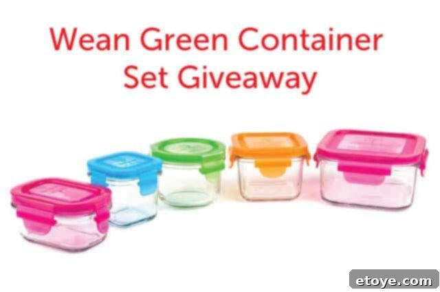 Wean Green tempered glass food storage containers, perfect for eco-friendly meal prep and baby food