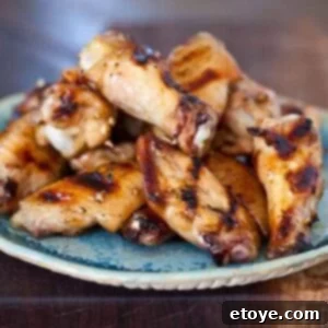 Flame-Kissed Honey Miso Glazed Wings 3 Finished Grilled Honey Miso Chicken Wings