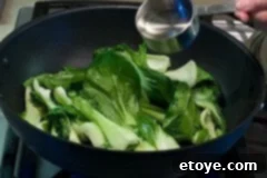 Bok Choy Recipe - Pour in broth, water or wine