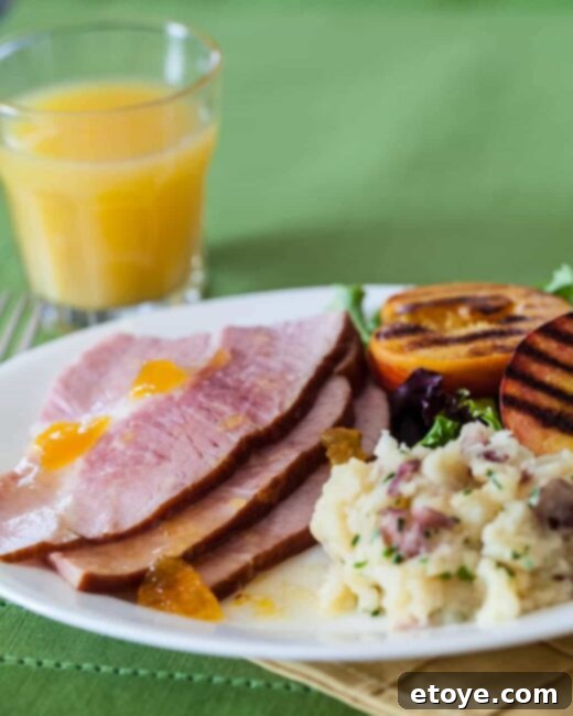 Ham with Grilled Peaches Recipe Ham recipe with Grilled Peaches