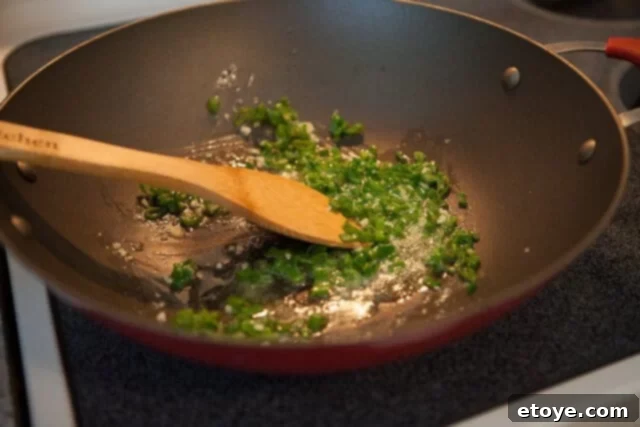 Miso Butter Garlic Noodles 2 Fresh mushrooms added to the pan with sautéed garlic and green onions