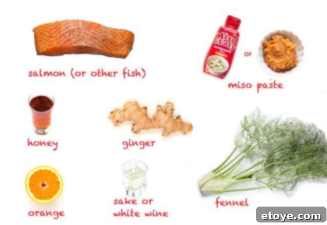 Ingredients for Miso Salmon