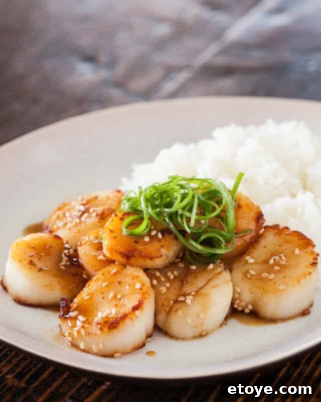 Scallops with Mustard Miso Sauce Recipe Scallops with Mustard Miso Sauce Recipe