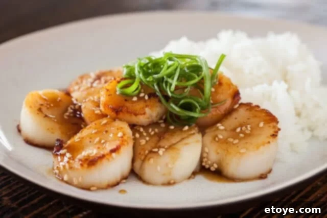Scallops with Mustard Miso Sauce Recipe Scallops with Mustard Miso Sauce Recipe
