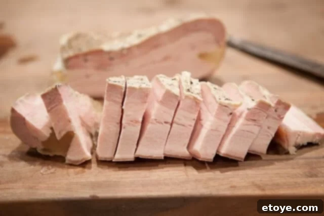 Uniform Pork Belly Slices for Buns Fully Sliced Pork Belly - Multiple uniform slices of pork belly