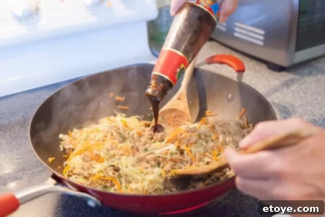 Add Oyster Sauce to Spring Roll Filling