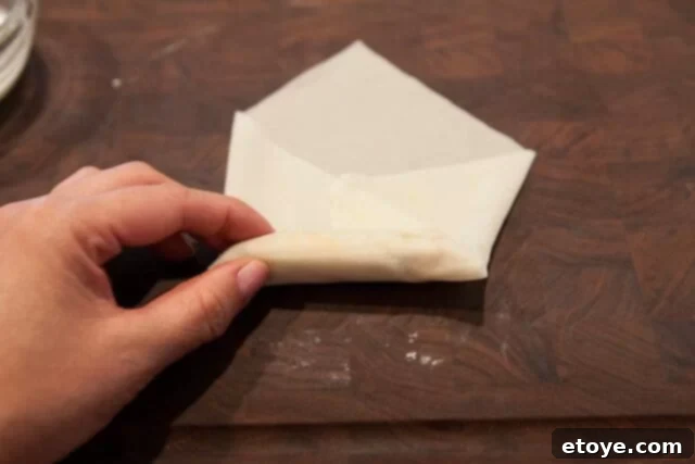 Wrong way of wrapping spring rolls