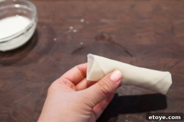 Wrong popped out corner on spring roll