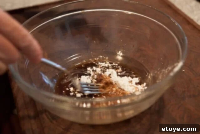 Whisk Marinade Ingredients for Chicken Spring Rolls