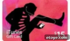 iTunes gift card image for digital entertainment