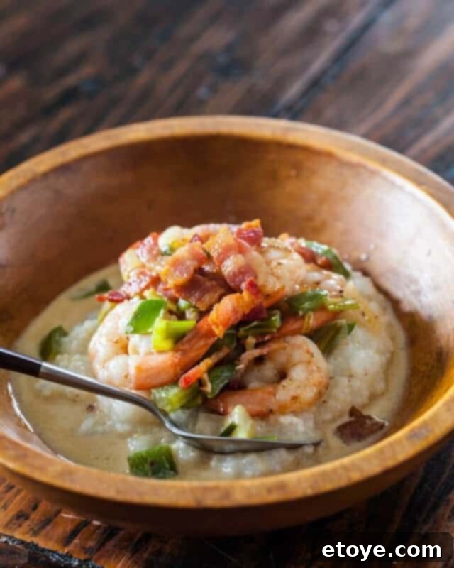 Delicious Shrimp and Grits dish, a Southern classic
