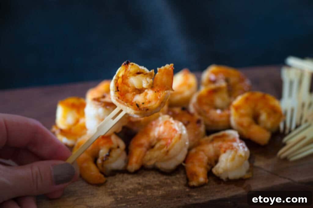 Miso Butter Shrimp Recipe Miso Butter Shrimp on toothpick