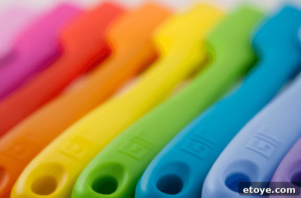 Vibrant GIR Spatulas in a rainbow of colors, showcasing their sleek design