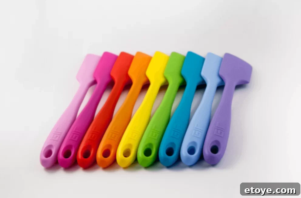 Colorful array of GIR Spatulas, emphasizing their design and variety