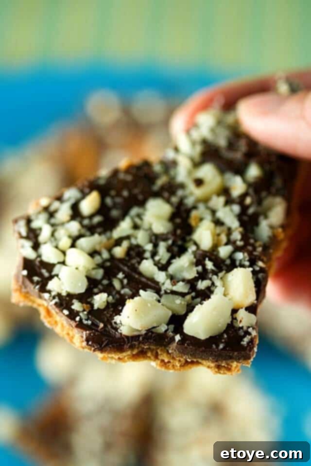 Delicious Dark Chocolate Toffee Macadamia Bark