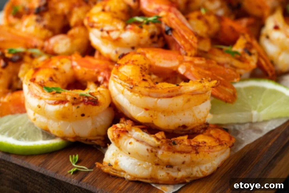 6 Creative Shrimp Recipes 2 Fresh raw shrimp on a cutting board, ready for cooking.