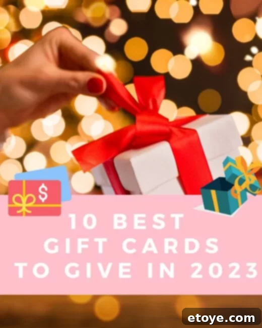 Win Big The 10 Essential Gift Cards of 2023 Giveaway 2 10 best gift cards to give in 2023, showcasing a variety of popular choices for thoughtful gifting