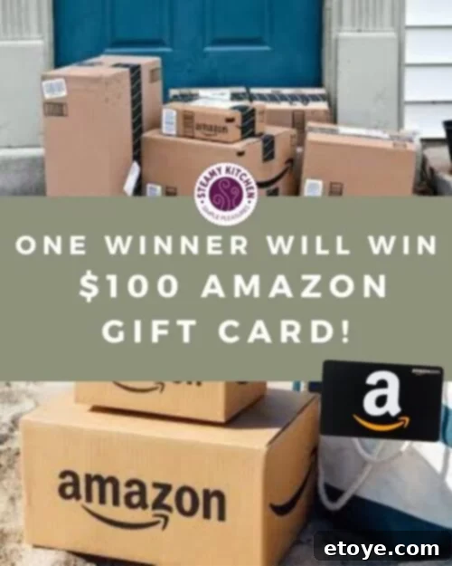 Close-up of an open laptop displaying an Amazon Wish List with various products, highlighting the opportunity to win a $100 Amazon Gift Card