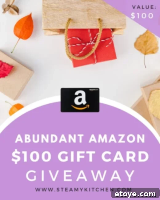 Win a $100 Amazon gift card for your Thanksgiving feast and holiday cooking