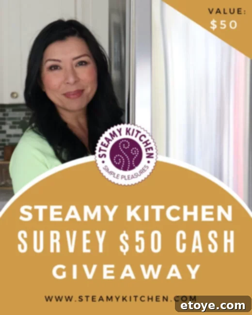 Steamy Kitchen Survey $50 Cash Giveaway image with Jaden Rae 