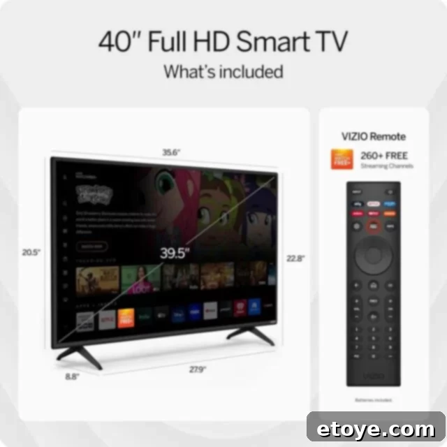 Win a Vizio 40 Inch TV 3 Vizio 40 Inch Smart TV with remote control