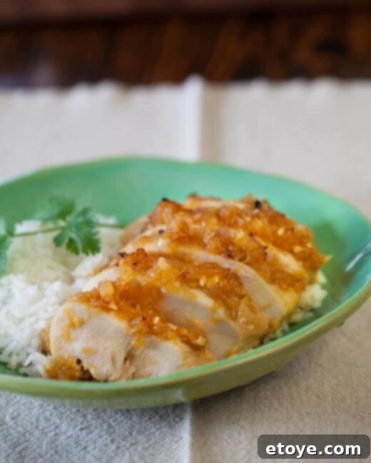 Plate with Pineapple Chicken and green beans