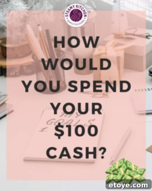 How to spend your $100 cash prize to achieve new year goals
