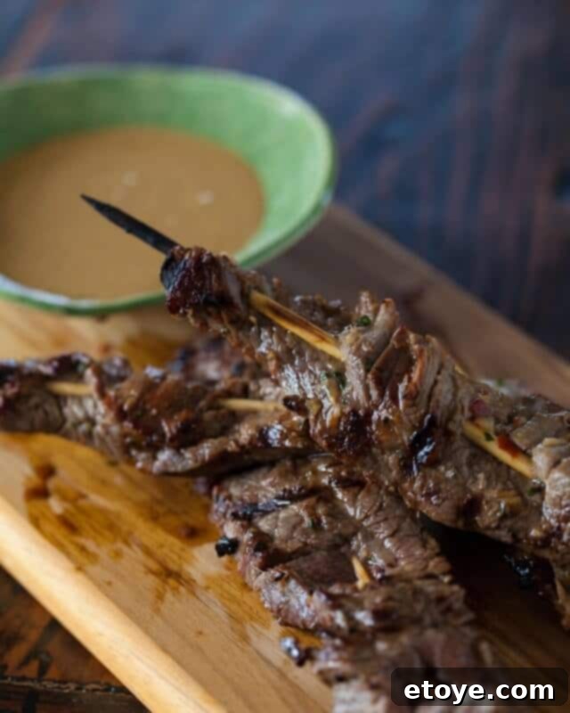Beef Satay with Habanero Peanut Sauce