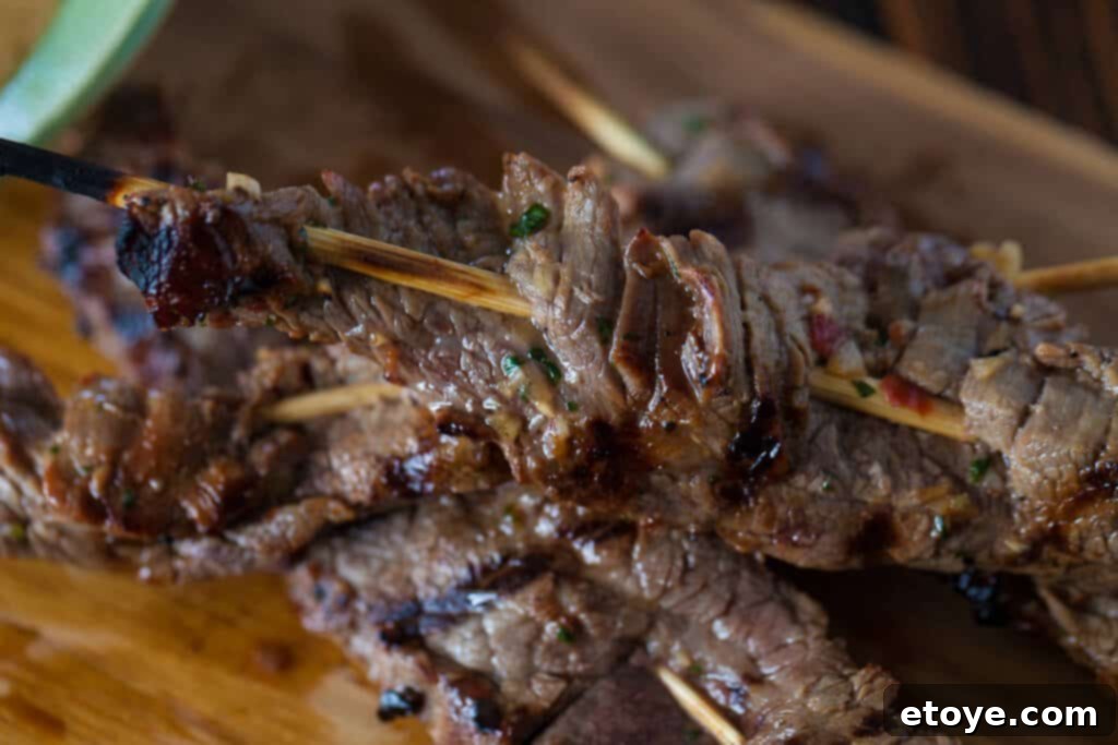 Beef Satay Skewers with Habanero Peanut Sauce