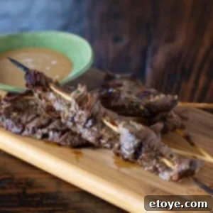 Beef Satay Skewers with Habanero Peanut Sauce