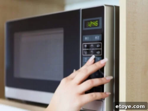 Ziploc Bags in the Microwave What You Should Know 2 Pushing a button on the microwave.