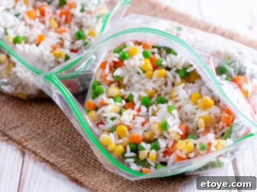 Ziploc Bags in the Microwave What You Should Know 4 Ziploc baggies full of rice and veggies