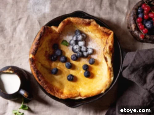 Oven Safe Frying Pans What To Know 3 A dutch baby pancake in a cast iron pan