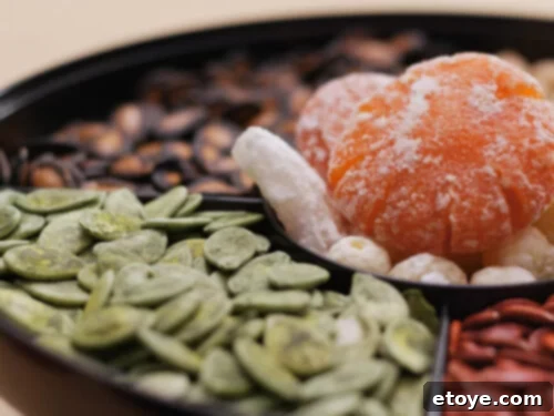 Chinese New Year togetherness tray with various sweets