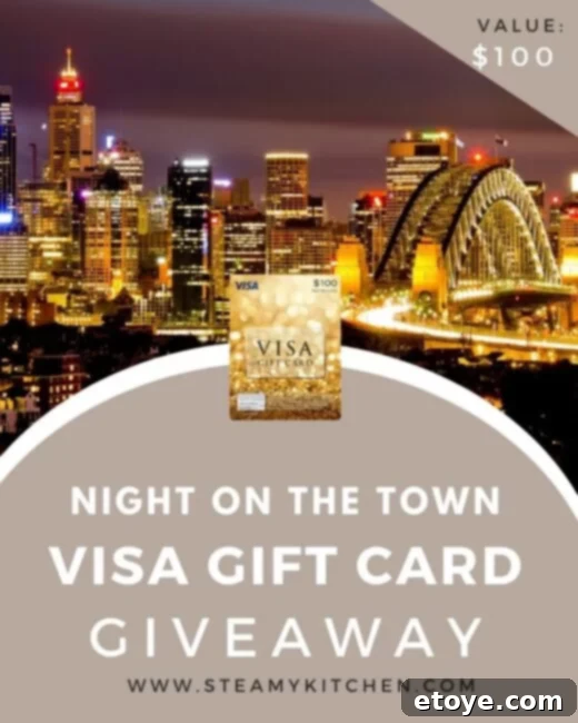 night on the town $100 visa gift card giveaway