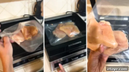 Avid Armor Ultra Series One Chamber Vacuum Sealer Our Comprehensive Review 5 Sealing chicken in a vacuum sealer for freshness