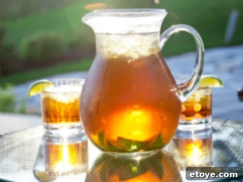 Shelf Life of Refrigerated Tea 3 A pitcher of tea in the sunlight