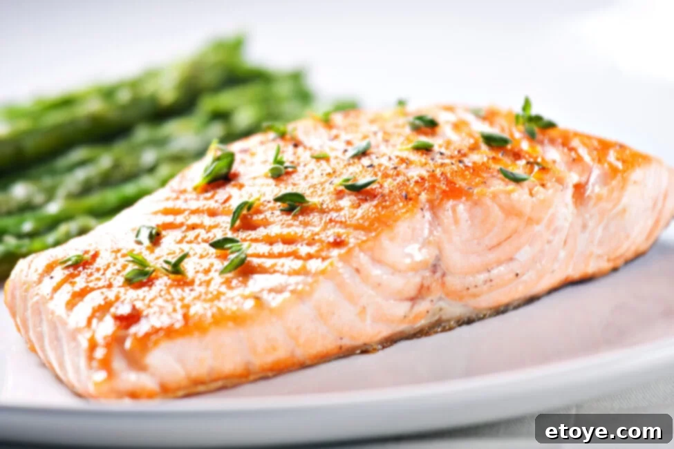 Salmon Fridge Life Explained 5 A dish of perfectly cooked salmon fillet, ready to be enjoyed.