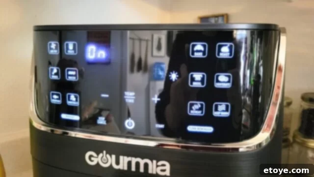Gourmia air fryer display