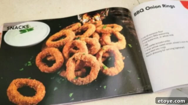 Gourmia air fryer recipe book onion rings