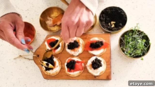 The Ultimate Salmon Blini Board 7 Add some caviar to your blini spread