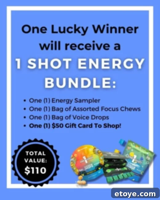 1 Shot Energy bundle total value giveaway