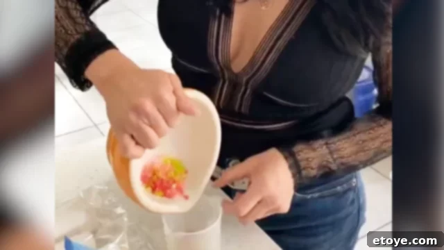 Crushed Jolly Ranchers ready for the machine