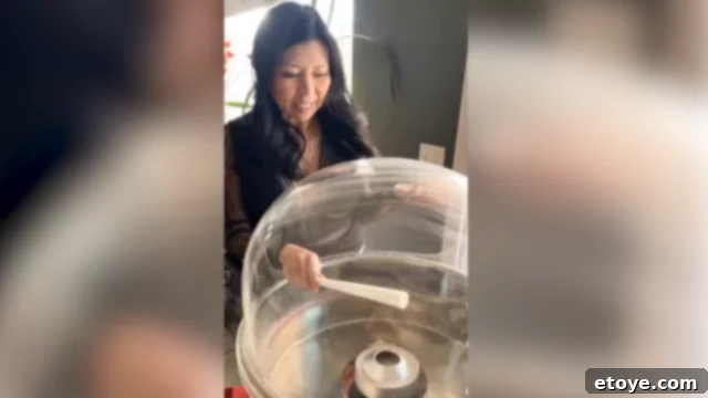 Cotton Candy Machine in action, or rather, not in action